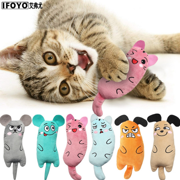 Kitten Chewing Thumb Bite Mint Claws Plush Cat Grinding Catnip Toys Pillow