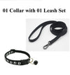 Pet Cat Nylon Neck Collar with Leash Regular Bell Paw Pattern