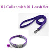 Small Breed Pet Cat Nylon Neck Collar Bell with Leash