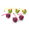 2pcs Pet Cartoon Mouse Cat Kitten Nylon Rope Ball Toy
