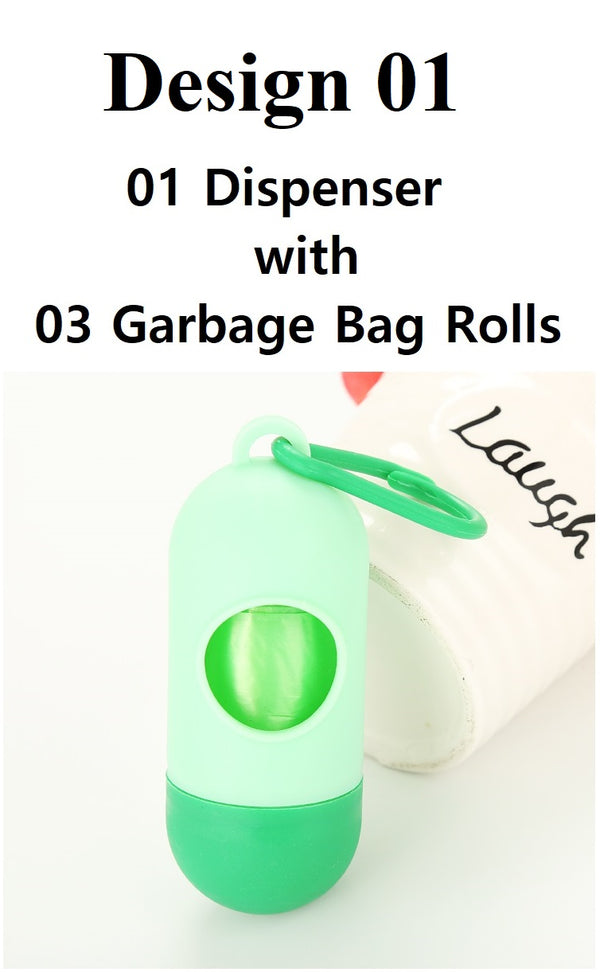 Baby and Pets Poo Dispenser Garbage Bags Disposal Bone and Capsule Shape Box With Roll