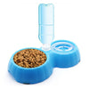 Dual Food Water Dispenser Pet Bowl