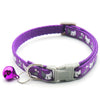 Adjustable Cat Face Nylon Neck Collar with Regular Bell