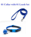 Multi Paw Small Breed Pet Nylon Neck Collar Bell with Leash