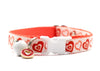 Premium Quality Nylon Pet Cat Kitten Neck Collar with Heart Pendant White Bell
