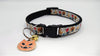 Cat Kitten Adjustable Neck Collar Black Buckle with Pumpkin Pendant
