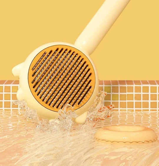 Cat Hair Portable Brush Self Cleaning Grooming Steel Comb Pin