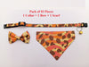 Cat Kitten Hand Made Pet Fabric Bow Neck Collar with Scarf