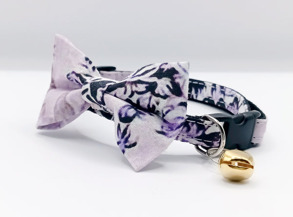Nylon Hand Made Bow Neck Collar with Bell Kitten Fabric Cat
