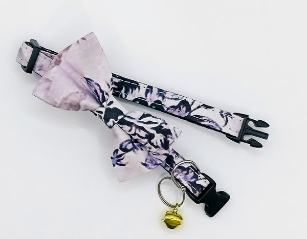Nylon Hand Made Bow Neck Collar with Bell Kitten Fabric Cat