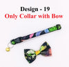 Hand Made Fabric Bow Neck Collar With Golden Bell Cat Pet Kitten