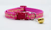 Golden Paw Pattern Pet Cat Kitten Hand Made Adjustable Neck Collar Quick Release Buckle with Bell