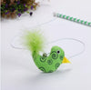 Cat kitten Plastic Teaser Stick with Elastic Plush Toy