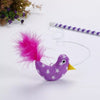 Cat kitten Plastic Teaser Stick with Elastic Plush Toy