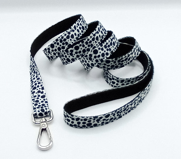 Panda Dots Printed Pet Cat Hand Made Leash with Stainless Steel Quick Release Hook for Small Breed Dogs