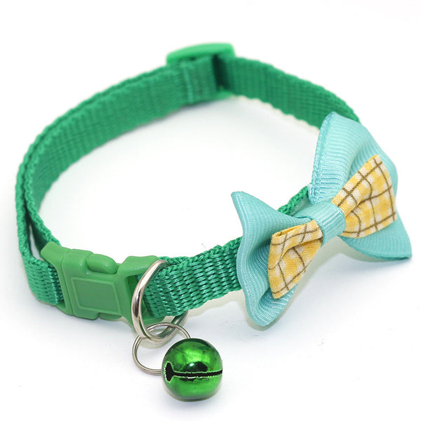 Bow Style Cat Kitten Neck Collar With Bell