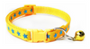 Star Pattern Adjustable Pet Cat Neck Collar With Regular Bell Kitten Nylon
