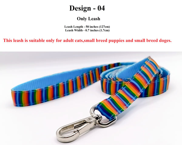 Pet Cat Hand Made Leash for Small Breed Dogs Puppies with Stainless Steel Hook