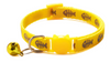 Kitten Adjustable Pet Cat Nylon Neck Collar With Regular Bell Fish Print