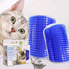 Pet Cat Self Groomer with Catnip Wall Corner Massager Comb Brush