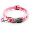 Kitten Cat Nylon Heart Print Neck Collar with Regular Bell