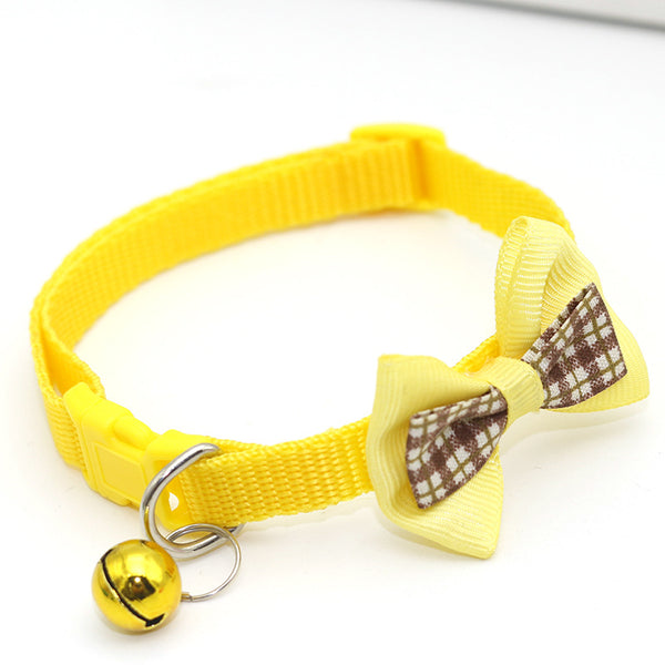 Bow Style Cat Kitten Neck Collar With Bell