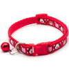 Adjustable Cat Nylon Neck Collar With Regular Bell Pet Print