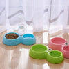 Dual Food Water Dispenser Pet Bowl
