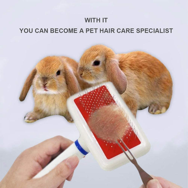 Cat Kitten Puppies Slicker Brush Pet Grooming Cleaning Hair Remover Handle Comb