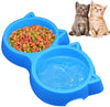 Pet Dispenser Red Dual Feed Bowl For Cat Puppy Kitten