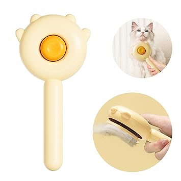 Cat Hair Portable Brush Self Cleaning Grooming Steel Comb Pin