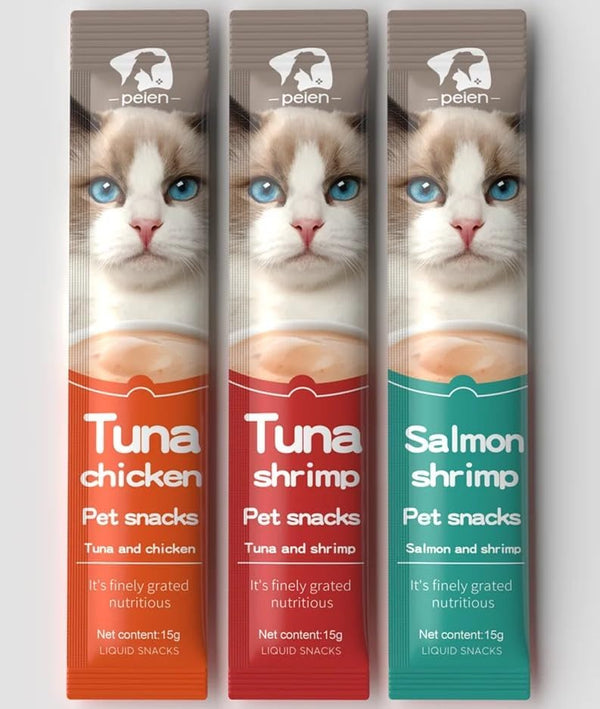 Cat Snacks Strips Sticks Creamy Treat Food Tuna Chicken