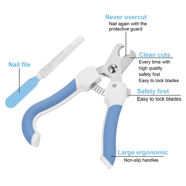 Stainless Steel Cat Dog Pets Nail Cutter with Filer Care Scissors Clippers