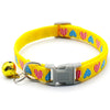 Kitten Cat Nylon Heart Print Neck Collar with Regular Bell