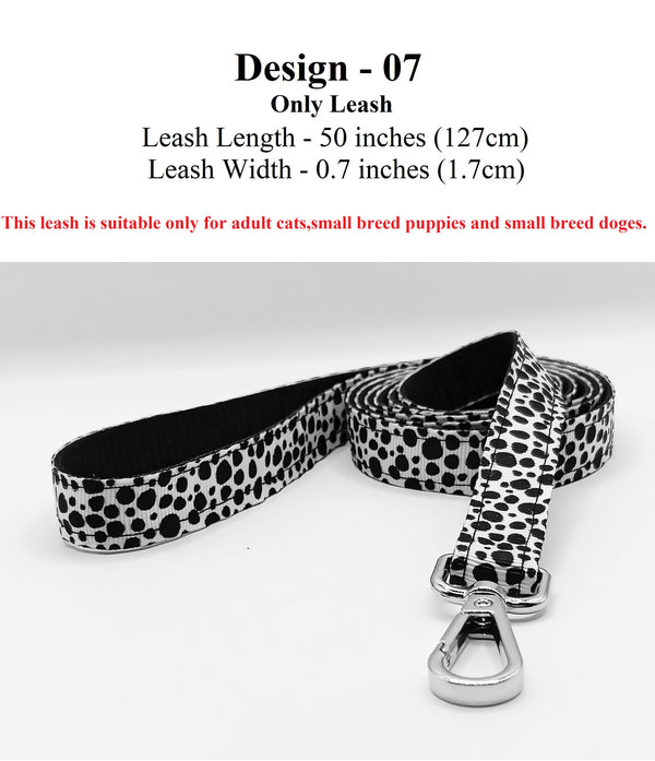 Panda Dots Printed Pet Cat Leash with Stainless Steel Quick Release Hook