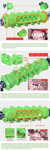 Dog Chew Teether Grooming Bone Dental Molar Stick With Rope Rubber Bite Silicone Brush