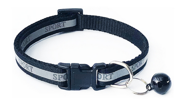 Matching Buckle Pet Cat Reflective Neck Collar with Regular Cute Bell