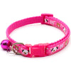 Adjustable Cat Nylon Neck Collar With Regular Bell Pet Print