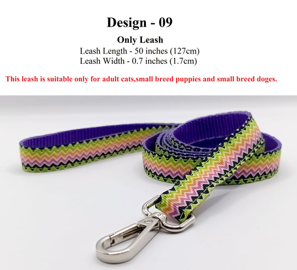 Beautiful Pet Cat Hand Made Leash with Quick Release Stainless Steel Hook for Small Breed Puppies