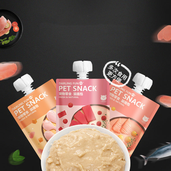 Cat Snacks Tuna Chicken Salmon Yolk Cranberry Cat Creamy Treat