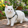 Small Breed Dog Cat Pet Walking Soft Nylon Harness with Leash