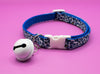 Leopard Printed Pet Cat Kitten Hand Made Adjustable Neck Collar with Big Bell