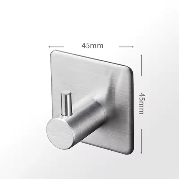 Stainless Steel Self Adhesive Hooks Home Organizers Door Kitchen Tile Bath Keys Holder
