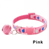 Pet Cat Kitten Neck Adjustable Collar With Big Bell Heart Print