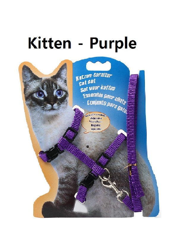 Adjustable Adult Cats And Kitten Leash Harness