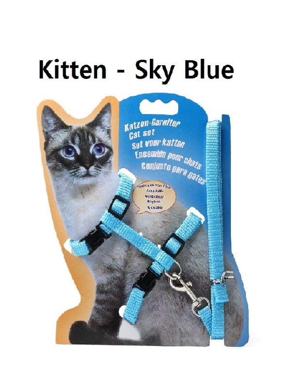 Adjustable Adult Cats And Kitten Leash Harness