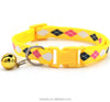 Diamond Pattern Cat Kitten Neck Collar with Bell Lovely Pet