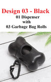 Baby and Pets Poo Dispenser Garbage Bags Disposal Bone and Capsule Shape Box With Roll