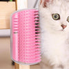 Pet Cat Self Groomer with Catnip Wall Corner Massager Comb Brush