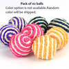 2pcs Pet Cat Kitten Durable Sisal Hemp Rope Ball Toy Scratcher